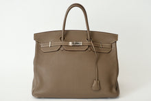Load image into Gallery viewer, 極美品 HERMES エルメス バーキン40 ハンドバッグ トゴ エトゥープ ◻︎L刻印 シルバー金具 中古 4b013423