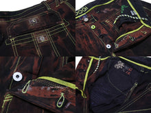 Load image into Gallery viewer, COOGI クージー バギーカーゴショーツ サイズ42 コットン ブラック ブリーチ加工 マルチカラー サイズ42 美品 中古 4b001342