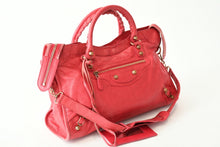 画像をギャラリービューアに読み込む, BALENCIAGA Giant City バレンシアガ ジャイアント シティ 2WAYバッグ 281770 レザー ピンク ゴールド金具 美品 中古 4b013414