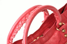 画像をギャラリービューアに読み込む, BALENCIAGA Giant City バレンシアガ ジャイアント シティ 2WAYバッグ 281770 レザー ピンク ゴールド金具 美品 中古 4b013414