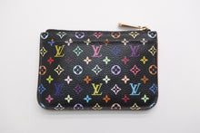 画像をギャラリービューアに読み込む, LOUIS VUITTON ルイヴィトン ポシェット クレ コインケース M93735 モノグラム マルチカラー PVC レザー ゴールド金具 美品 中古 4b013432