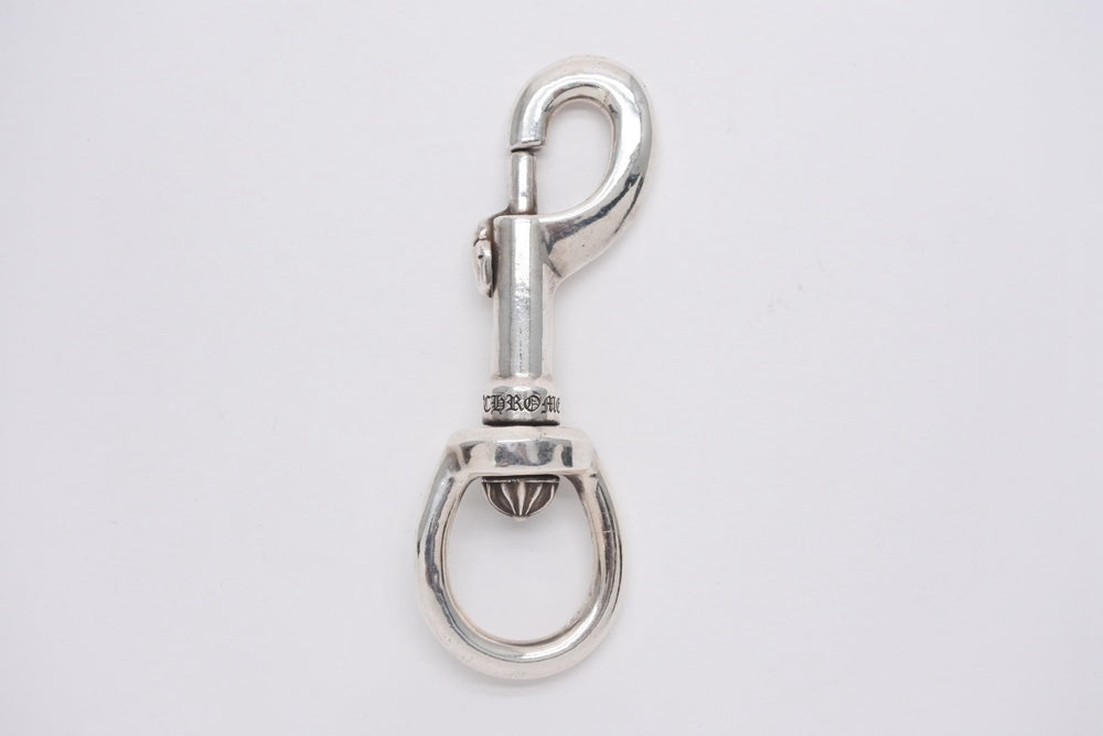 極美品 CHROME HEARTS クロムハーツ CLIP SWIVEL XL フレアニーレバー クリップスイベル XL キーチェーン 119.6g シルバー 中古 4b013146