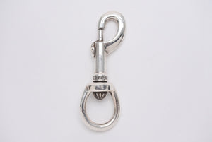 極美品 CHROME HEARTS クロムハーツ CLIP SWIVEL XL フレアニーレバー クリップスイベル XL キーチェーン 119.6g シルバー 中古 4b013146