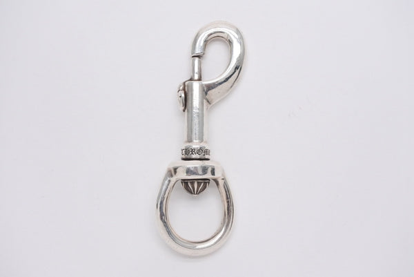 極美品 CHROME HEARTS クロムハーツ CLIP SWIVEL XL フレアニーレバー クリップスイベル XL キーチェーン 119.6g シルバー 中古 4b013146