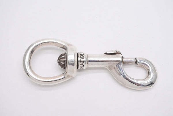 極美品 CHROME HEARTS クロムハーツ CLIP SWIVEL XL フレアニーレバー クリップスイベル XL キーチェーン 119.6g シルバー 中古 4b013146