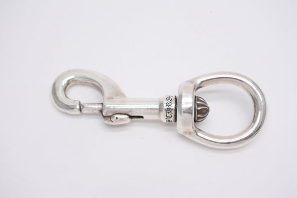 極美品 CHROME HEARTS クロムハーツ CLIP SWIVEL XL フレアニーレバー クリップスイベル XL キーチェーン 119.6g シルバー 中古 4b013146