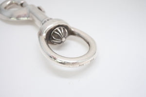 極美品 CHROME HEARTS クロムハーツ CLIP SWIVEL XL フレアニーレバー クリップスイベル XL キーチェーン 119.6g シルバー 中古 4b013146