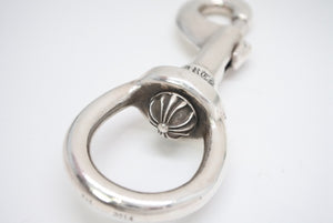 極美品 CHROME HEARTS クロムハーツ CLIP SWIVEL XL フレアニーレバー クリップスイベル XL キーチェーン 119.6g シルバー 中古 4b013146