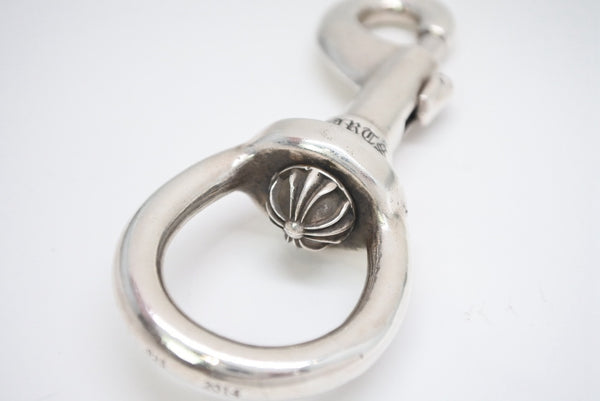 極美品 CHROME HEARTS クロムハーツ CLIP SWIVEL XL フレアニーレバー クリップスイベル XL キーチェーン 119.6g シルバー 中古 4b013146