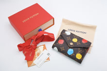 画像をギャラリービューアに読み込む, LOUIS VUITTON ルイヴィトン ポルトフォイユ ヴィクトリーヌ 二つ折り財布 M81865 モノグラム ドットペイント 草間彌生 美品 中古 4b013440