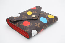 画像をギャラリービューアに読み込む, LOUIS VUITTON ルイヴィトン ポルトフォイユ ヴィクトリーヌ 二つ折り財布 M81865 モノグラム ドットペイント 草間彌生 美品 中古 4b013440