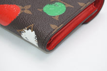 画像をギャラリービューアに読み込む, LOUIS VUITTON ルイヴィトン ポルトフォイユ ヴィクトリーヌ 二つ折り財布 M81865 モノグラム ドットペイント 草間彌生 美品 中古 4b013440