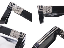 画像をギャラリービューアに読み込む, 極美品 LOUIS VUITTON ルイヴィトン 1.1ミリオネア サングラス Z1422E プラスチック メタル ラインストーン ブラック 中古 4b001345