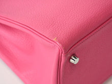Load image into Gallery viewer, 極美品 HERMES エルメス KELLY ケリー 32 内縫い 2WAYハンドバッグ シェーブル ピンク系 シルバー金具 □Q刻印 中古 4b013426