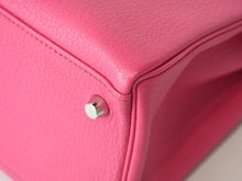 Load image into Gallery viewer, 極美品 HERMES エルメス KELLY ケリー 32 内縫い 2WAYハンドバッグ シェーブル ピンク系 シルバー金具 □Q刻印 中古 4b013426