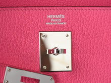 Load image into Gallery viewer, 極美品 HERMES エルメス KELLY ケリー 32 内縫い 2WAYハンドバッグ シェーブル ピンク系 シルバー金具 □Q刻印 中古 4b013426