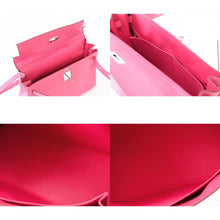 Load image into Gallery viewer, 極美品 HERMES エルメス KELLY ケリー 32 内縫い 2WAYハンドバッグ シェーブル ピンク系 シルバー金具 □Q刻印 中古 4b013426