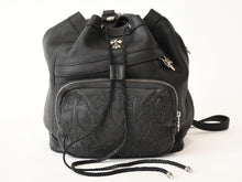 Load image into Gallery viewer, 新品未使用 CHROME HEARTS クロムハーツ STRANGE LOVE BAG リュック セメタリー クロスパッチ スモールクロス レザー ブラック 中古 4b013459