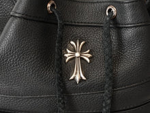 Load image into Gallery viewer, 新品未使用 CHROME HEARTS クロムハーツ STRANGE LOVE BAG リュック セメタリー クロスパッチ スモールクロス レザー ブラック 中古 4b013459