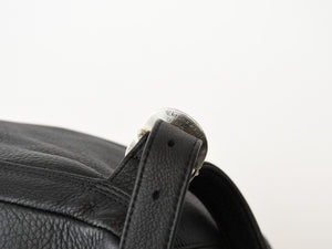 新品未使用 CHROME HEARTS クロムハーツ STRANGE LOVE BAG リュック セメタリー クロスパッチ スモールクロス レザー ブラック 中古 4b013459
