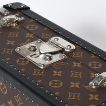 画像をギャラリービューアに読み込む, 極美品 LOUIS VUITTON ルイヴィトン モノグラムマカサー ウォッチトランクケース ブラウン ブラック マルーン シルバー金具 SPO 中古 4b013474