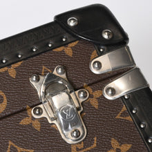 画像をギャラリービューアに読み込む, 極美品 LOUIS VUITTON ルイヴィトン モノグラムマカサー ウォッチトランクケース ブラウン ブラック マルーン シルバー金具 SPO 中古 4b013474