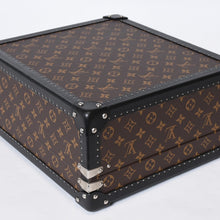画像をギャラリービューアに読み込む, 極美品 LOUIS VUITTON ルイヴィトン モノグラムマカサー ウォッチトランクケース ブラウン ブラック マルーン シルバー金具 SPO 中古 4b013474