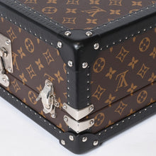 画像をギャラリービューアに読み込む, 極美品 LOUIS VUITTON ルイヴィトン モノグラムマカサー ウォッチトランクケース ブラウン ブラック マルーン シルバー金具 SPO 中古 4b013474