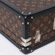 画像をギャラリービューアに読み込む, 極美品 LOUIS VUITTON ルイヴィトン モノグラムマカサー ウォッチトランクケース ブラウン ブラック マルーン シルバー金具 SPO 中古 4b013474