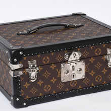 画像をギャラリービューアに読み込む, 極美品 LOUIS VUITTON ルイヴィトン モノグラムマカサー ウォッチトランクケース ブラウン ブラック マルーン シルバー金具 SPO 中古 4b013474