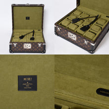 画像をギャラリービューアに読み込む, 極美品 LOUIS VUITTON ルイヴィトン モノグラムマカサー ウォッチトランクケース ブラウン ブラック マルーン シルバー金具 SPO 中古 4b013474