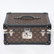 画像をギャラリービューアに読み込む, 極美品 LOUIS VUITTON ルイヴィトン モノグラムマカサー ウォッチトランクケース ブラウン ブラック マルーン シルバー金具 SPO 中古 4b013474