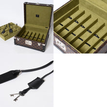 画像をギャラリービューアに読み込む, 極美品 LOUIS VUITTON ルイヴィトン モノグラムマカサー ウォッチトランクケース ブラウン ブラック マルーン シルバー金具 SPO 中古 4b013474