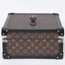 画像をギャラリービューアに読み込む, 極美品 LOUIS VUITTON ルイヴィトン モノグラムマカサー ウォッチトランクケース ブラウン ブラック マルーン シルバー金具 SPO 中古 4b013474