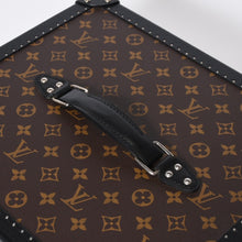 画像をギャラリービューアに読み込む, 極美品 LOUIS VUITTON ルイヴィトン モノグラムマカサー ウォッチトランクケース ブラウン ブラック マルーン シルバー金具 SPO 中古 4b013474