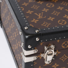 画像をギャラリービューアに読み込む, 極美品 LOUIS VUITTON ルイヴィトン モノグラムマカサー ウォッチトランクケース ブラウン ブラック マルーン シルバー金具 SPO 中古 4b013474