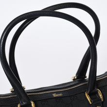 Load image into Gallery viewer, GUCCI グッチ ミニボストン ハンドバッグ 130942 002058 GGキャンバス レザー ブラック ゴールド金具 美品 中古 4b013224