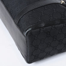 Load image into Gallery viewer, GUCCI グッチ ミニボストン ハンドバッグ 130942 002058 GGキャンバス レザー ブラック ゴールド金具 美品 中古 4b013224