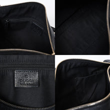 Load image into Gallery viewer, GUCCI グッチ ミニボストン ハンドバッグ 130942 002058 GGキャンバス レザー ブラック ゴールド金具 美品 中古 4b013224