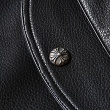 Load image into Gallery viewer, 新品同様 CHROME HEARTS クロムハーツ Letterman レターマン スタジャン レザージャケット サイズXL 中古 4b013506