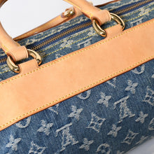 Load image into Gallery viewer, 極美品 LOUIS VUITTON ルイヴィトン ネオスピーディ ハンドバッグ M95019 モノグラム デニム インディゴブルー ゴールド金具 中古 4b013561