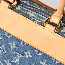 Load image into Gallery viewer, 極美品 LOUIS VUITTON ルイヴィトン ネオスピーディ ハンドバッグ M95019 モノグラム デニム インディゴブルー ゴールド金具 中古 4b013561