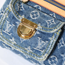 Load image into Gallery viewer, 極美品 LOUIS VUITTON ルイヴィトン ネオスピーディ ハンドバッグ M95019 モノグラム デニム インディゴブルー ゴールド金具 中古 4b013561