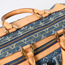 Load image into Gallery viewer, 極美品 LOUIS VUITTON ルイヴィトン ネオスピーディ ハンドバッグ M95019 モノグラム デニム インディゴブルー ゴールド金具 中古 4b013561
