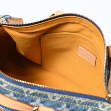 Load image into Gallery viewer, 極美品 LOUIS VUITTON ルイヴィトン ネオスピーディ ハンドバッグ M95019 モノグラム デニム インディゴブルー ゴールド金具 中古 4b013561