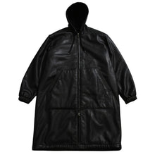Load image into Gallery viewer, 極美品 CHROME HEARTS クロムハーツ 2025年 レザーフーデッドコート サイズL BSフレアパッチ セメタリークロスパッチ ダガージップ 中古 4b013505