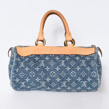 Load image into Gallery viewer, 極美品 LOUIS VUITTON ルイヴィトン ネオスピーディ ハンドバッグ M95019 モノグラム デニム インディゴブルー ゴールド金具 中古 4b013561