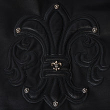 Load image into Gallery viewer, 極美品 CHROME HEARTS クロムハーツ 2025年 レザーフーデッドコート サイズL BSフレアパッチ セメタリークロスパッチ ダガージップ 中古 4b013505