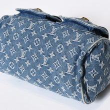 Load image into Gallery viewer, 極美品 LOUIS VUITTON ルイヴィトン ネオスピーディ ハンドバッグ M95019 モノグラム デニム インディゴブルー ゴールド金具 中古 4b013561