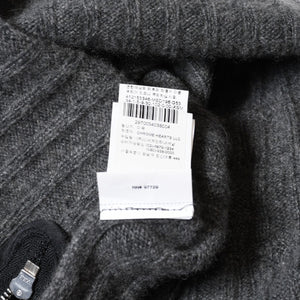極美品 CHROME HEARTS クロムハーツ カシミヤ ハイネックニットセーター サイズM CHクロスパッチ 7パッチ サイドダガージップ 中古 4b013649